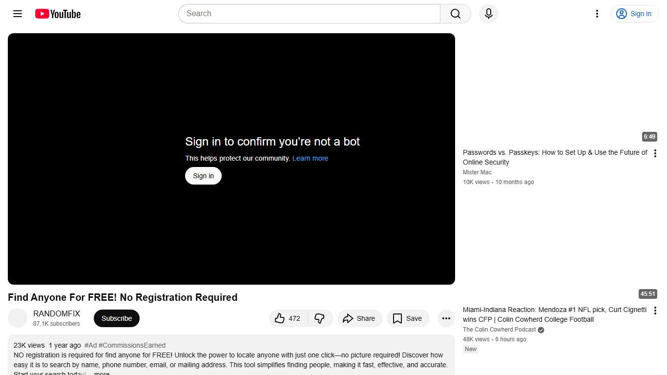 Find Anyone For FREE! No Registration Required - YouTube
